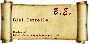 Biel Esztella névjegykártya
